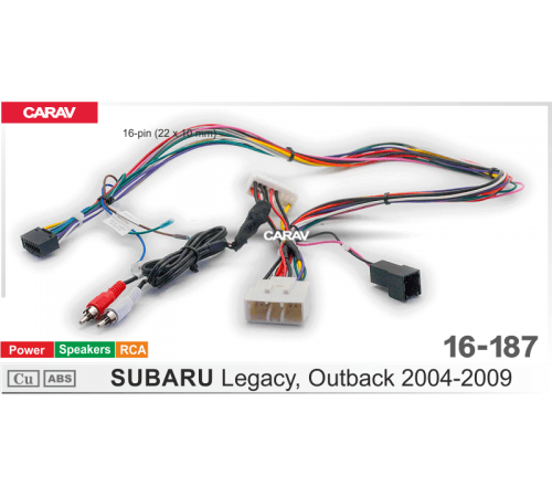 Провода для Android  CARAV 16-187 SUBARU LEGACY OUTBACK 2004-2009