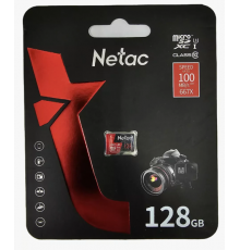 Карта памяти MicroSD 128GB Netac P500 Extreme Pro Class 10 без адаптера