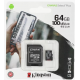 Карта памяти MicroSD 64GB Kingson Class 10 c адаптером