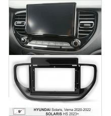 Переходная рамка Hyundai Accent 2022+ 9" (черный глянец)