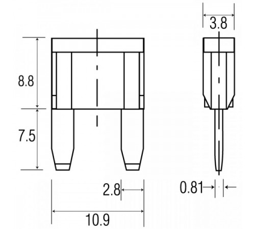 Предохранитель ATM 3A, 5A, 7.5A, 10A, 15A, 20A, 25A, 30A, 40A