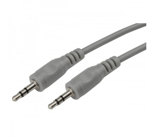 AUX кабель Jack 3.5 мм - 1.5 м серый AWM 110-08
