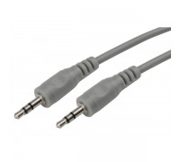 AUX кабель Jack 3.5 мм - 1 м серый AWM 110-06