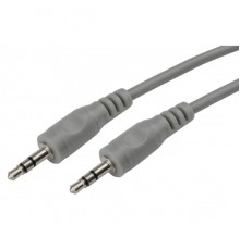 AUX кабель Jack 3.5 мм - 1 м серый AWM 110-06