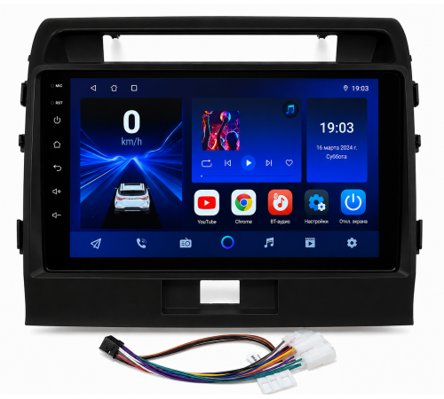 Магнитола Android Toyota Land Cruiser with full touch 2008 10"