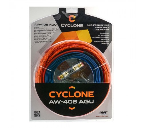 Набор для подключения 4-х канального усилителя CYCLONE AW-408 AGU