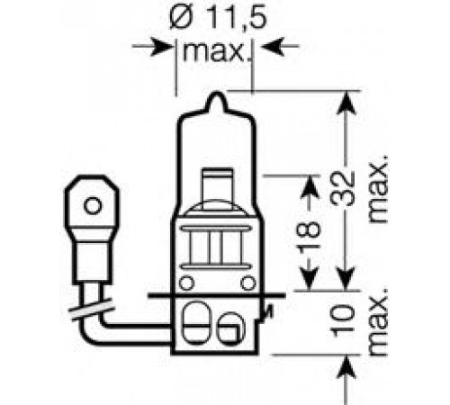 Лампа накаливания H3 12V 55W OSRAM 64151