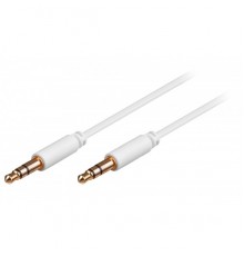 AUX кабель Jack 3.5 мм - 0.5 м белый AWM 110-01