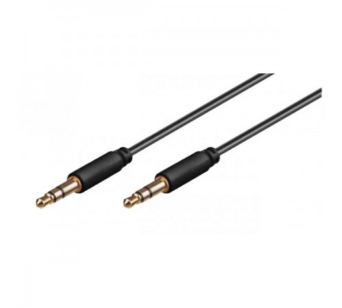 AUX кабель Jack 3.5 мм - 0.5 м чёрный AWM 110-02