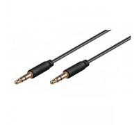 AUX кабель Jack 3.5 мм - 1 м чёрный AWM 110-03