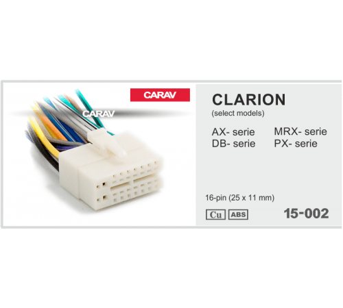 CARAV 15-002 РАЗЪЕМ ДЛЯ ПОДКЛЮЧЕНИЯ АВТОМАГНИТОЛЫ  CLARION