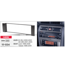 CARAV 11-034 Переходная рамка AUDI A3(8L) 12/00-06/03,  A6(4B) 11/00-11/01 1Din 