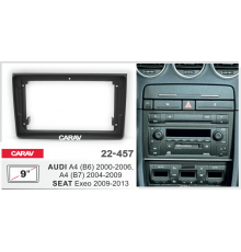 CARAV 22-457 Переходная рамка AUDI A4 (B6) 00-06, A4 (B7) 04-09 / SEAT Exeo 09-20 9" черная
