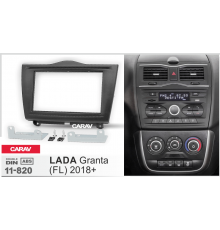 CARAV 11-820 Переходная рамка LADA Granta FL 2018+ 2 Din