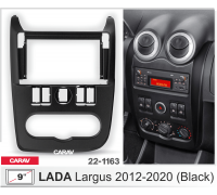 CARAV 22-1163 Переходная рамка LADA Largus 2012+ 9" черная