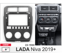 CARAV 22-1590 Переходная рамка LADA Niva 19+ 9" черная