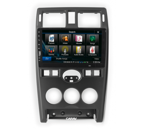 CARAV 22-1177 Переходная рамка LADA Priora 2007-2014  9 Ver.2 (часы снизу) черная