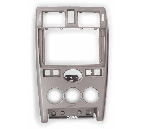 CARAV 22-1105 Переходная рамка LADA Priora 2007-2014  9 Ver.2 (часы снизу) серебро