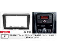 CARAV 22-066 Переходная рамка RENAULT Duster 2015+ DACIA Duster 2013-2017  9" черная
