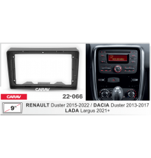 CARAV 22-066 Переходная рамка RENAULT Duster 2015+ DACIA Duster 2013-2017  9" черная