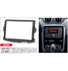 CARAV 11-297 Переходная рамка RENAULT Duster 2010+; Logan 2013+; Sandero 2012+ / DACIA Duster 2013+; Logan, Dokker, Lodgy 2012+/ LADA XRAY 2016+/ NISSAN Terrano 17+ 2din
