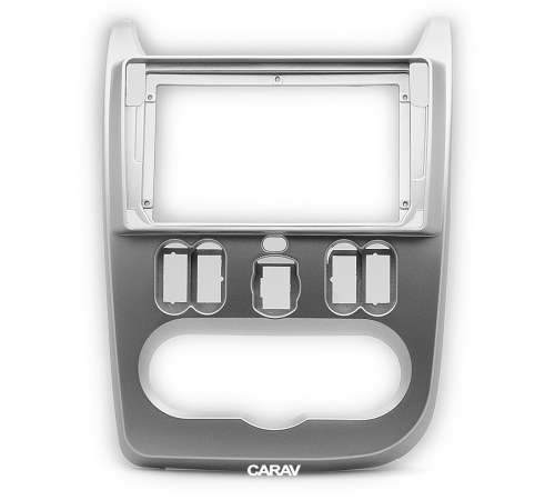 CARAV 22-329 Переходная рамка RENAULT Logan 09-13; Sandero 07-11 / DACIA Logan, Sandero 08-12, Duster 10-13 / NISSAN NP200 09+  9 серебро