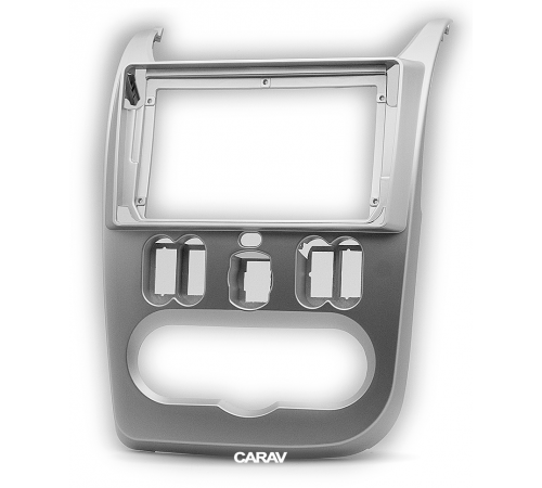 CARAV 22-329 Переходная рамка RENAULT Logan 09-13; Sandero 07-11 / DACIA Logan, Sandero 08-12, Duster 10-13 / NISSAN NP200 09+  9 серебро