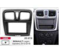 CARAV 22-212 Переходная рамка RENAULT Logan 13-18; Sandero 12-18 / DACIA Sandero 13-18; Logan 12-18 9" черная 