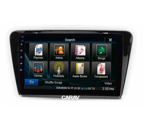 CARAV 22-462 Переходная рамка SKODA Octavia 13+ 10.1 черная глянц