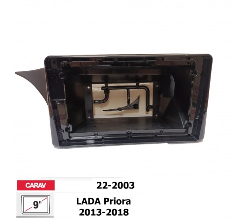 CARAV 22-2003 Переходная рамка LADA Priora 13-18 на панель сверху 9 черная глянц