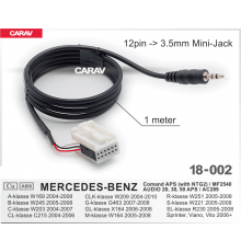 CARAV 18-002 Разъём AUX IN 12pin - JACK 3.5  - MERCEDES-BENZ