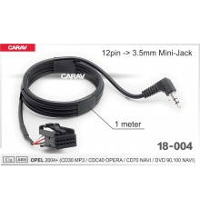 CARAV 18-004 Разъём AUX IN 12pin - JACK 3.5  - OPEL 2004+