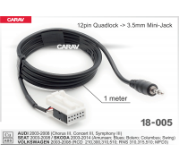 CARAV 18-005 Разъём AUX IN 12pin - JACK 3.5  VW SKODA SEAT AUDI
