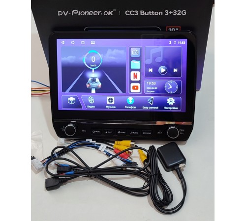 Автомагнитола 10 DV-Pioneer.OK CC3 Button 3/32Gb