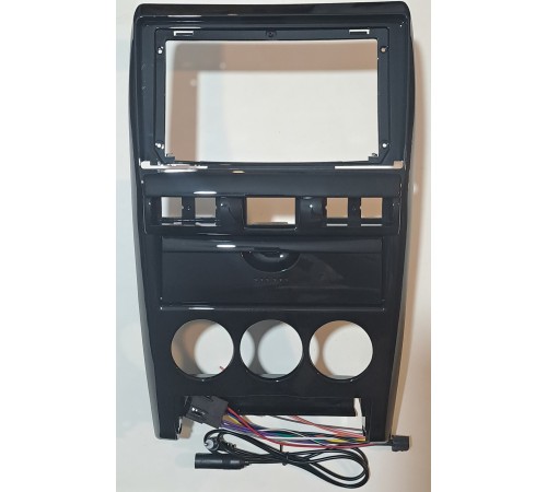 Переходная рамка Lada Priora Geely Cross Nissan Xtrail 2007-2014 с бардачком с крышкой 9 (черный глянец)