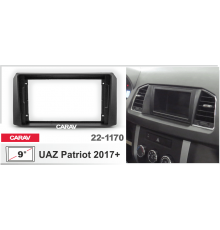 CARAV 22-1170 Переходная рамка UAZ Patriot 2017+  9" черная