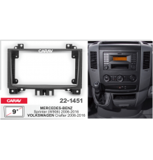CARAV 22-1451 Переходная рамка VOLKSWAGEN Crafter 2006-2016 MERCEDES-BENZ Sprinter (W906) 2006 9" черная