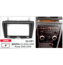 CARAV 22-081 MAZDA 3 2004-2008, Axela 2006-2008 (с крепежом) 9" черная