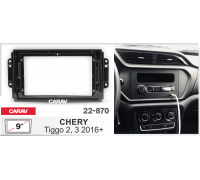 CARAV 22-870 Переходная рамка CHERY Tiggo 3, 2 2016+ 9" черный глянец