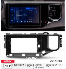 CARAV 22-1013 Переходная рамка CHERY Tiggo 4 2019+, Tiggo 5x 2018+ 10.1" левый руль черная глянцевая