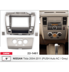 CARAV 22-1461 Переходная рамка NISSAN Tiida 2004-2011 правый руль климат 9" серая