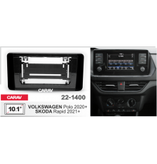CARAV 22-1400 Переходная рамка VW Polo 2020+ / Skoda Rapid 2021+ 10.1"