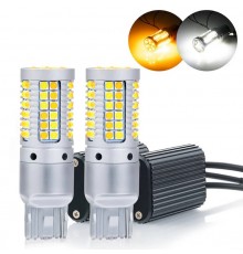 6135 Светодиодные лампы ДХО в поворотники ElectroKot ZR69 в штатные патроны W21W  7440