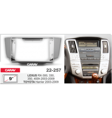Переходная рамка CARAV 22-257 LEXUS RX-300, 330, 350, 400h 2003-2009 / TOYOTA Harrier 2003-2012 9"