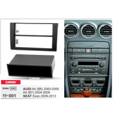Переходная рамка CARAV 11-001 1 DIN AUDI A4 (B6) 2000-2006, A4 (B7) 2004-2009 SEAT Exeo 2009-2013