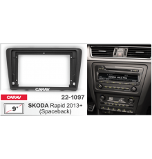 Переходная рамка CARAV 22-1097 9" SSKODA Rapid (Spaceback) 2013+