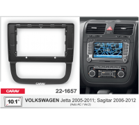Переходная рамка CARAV 22-1657 10.1" VOLKSWAGEN Jetta 2005-2011; Sagitar 2006-2012 (только для а/м с климат контролем) / Ver.2