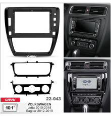 Переходная рамка CARAV 22-043 10.1" VOLKSWAGEN Jetta 2010-2018; Sagitar 2012-2019