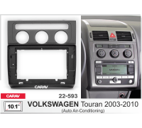 Переходная рамка CARAV 22-593 10.1" VOLKSWAGEN Touran (2003-2010) С климатом Черная