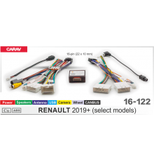 CARAV 16-122 OEM-AND RENAULT 2019+ /Power + Speakers + Antenna + Camera + Wheel + USB + CANBUS/ SS